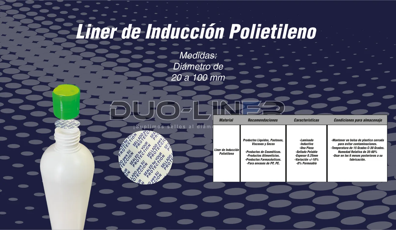 Liner de induccion polietileno